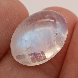 Natural Blue Moonstone 5.2X10.5mm Oval Cabochon Loose Gemstone
